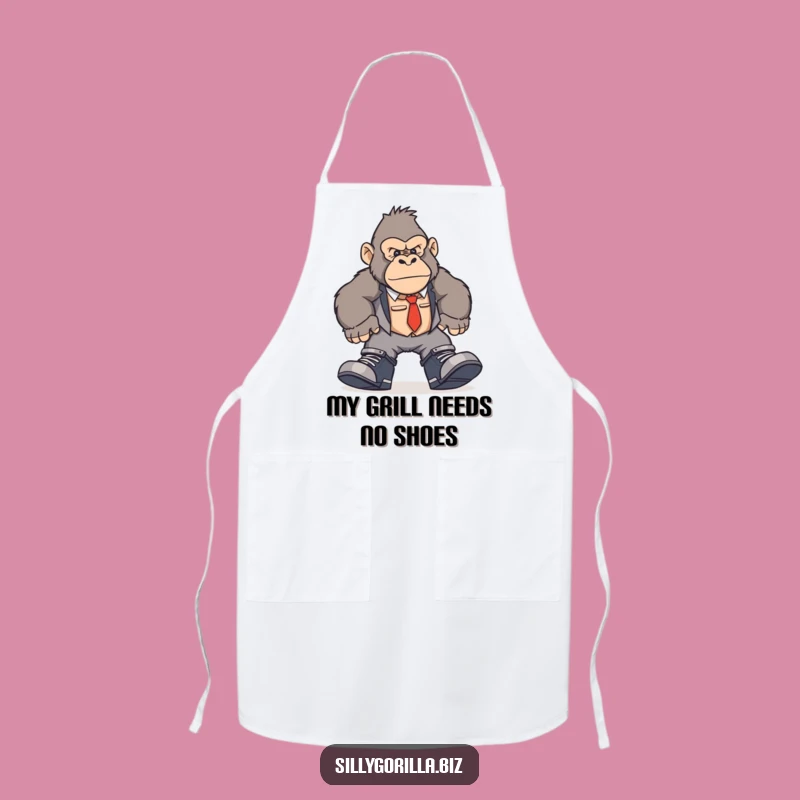 Funny Gorilla Apron - Work Shoes Kitchen Ape Wear Gift
