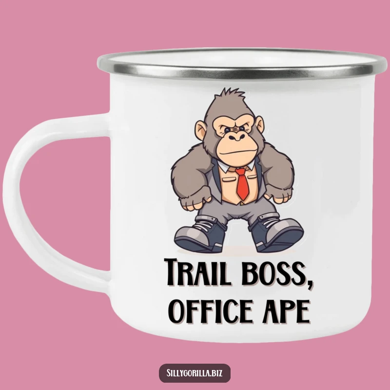 Funny Gorilla Camping Mug - Oversized Shoes Office Ape Gift