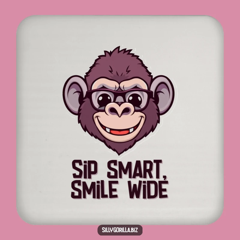 Funny Gorilla Coaster: Protect Surfaces with Spectacled Ape Wit