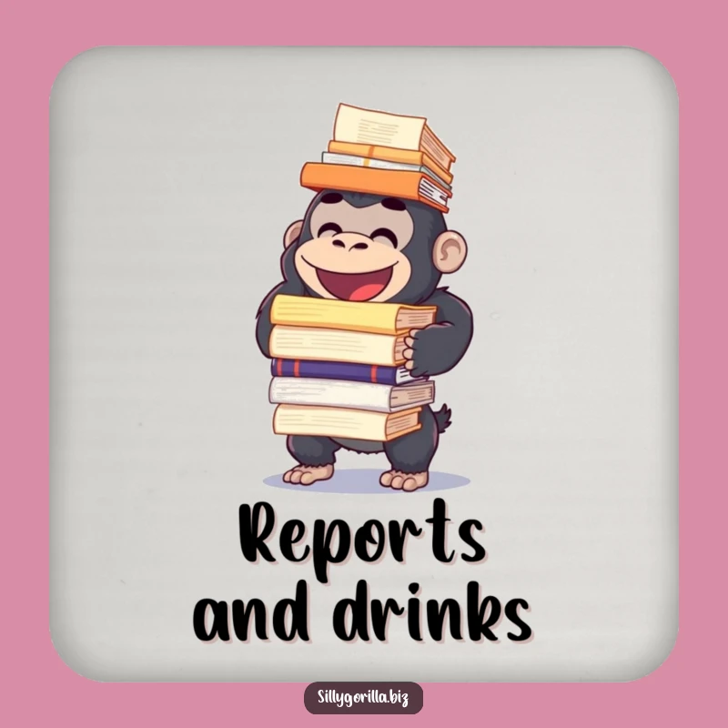 Funny Gorilla Report Coaster: Hilarious Desk Protection Gift