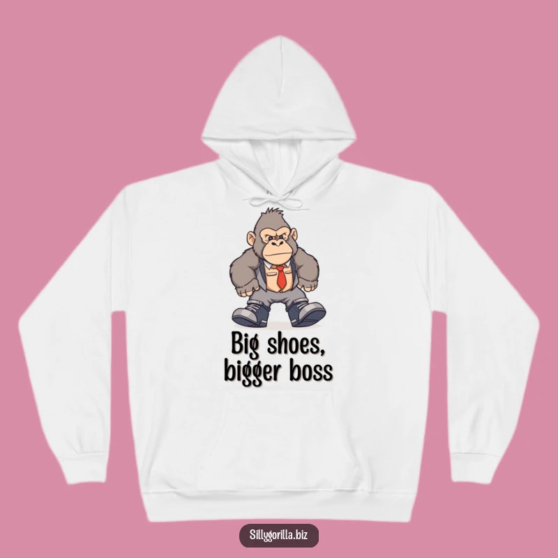 Funny Office Gorilla Hoodie - Big Shoes Ape Comfort Gift