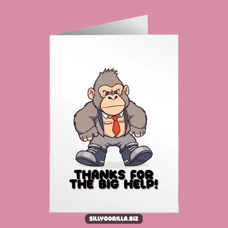 Free Printable Gorilla Thank You Card - Office Stomper Says Thanks! Downloadable Gift