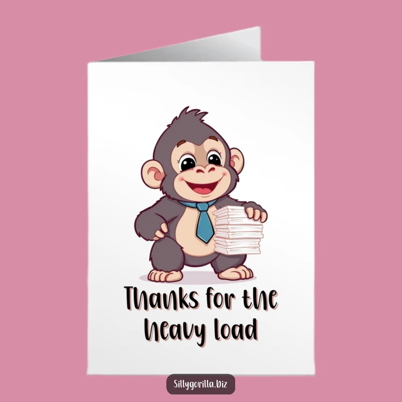 Free Printable Thank You Card: Gorilla Tie Thanks - Funny Downloadable Gift