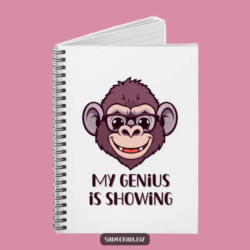 Funny Gorilla Notebook: Journal Your Smart Ideas with Spectacled Ape Charm