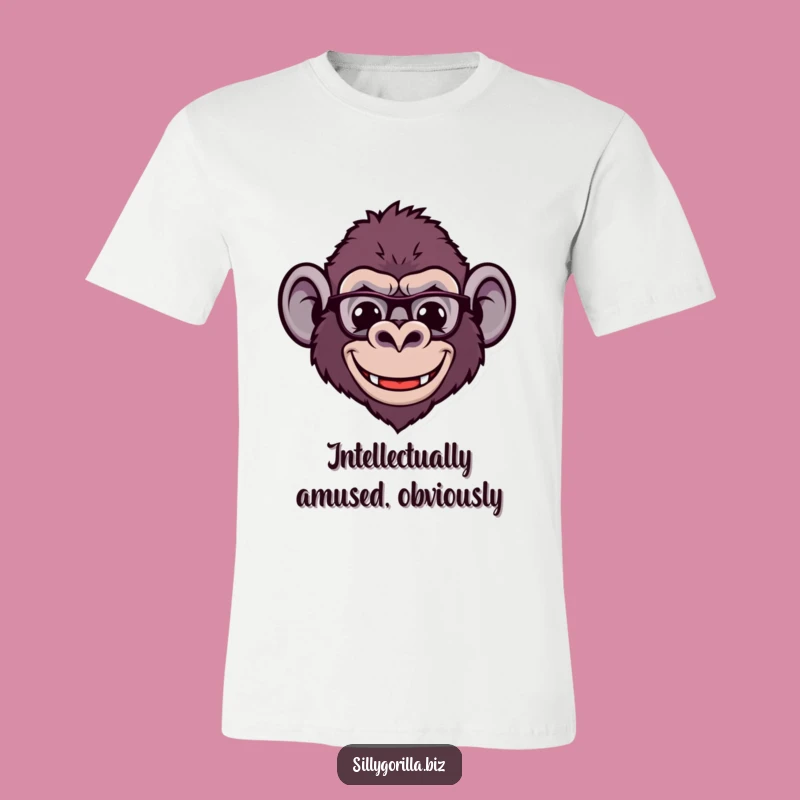 Funny Gorilla T-Shirt: Comical Spectacled Ape Tee for Stylish Thinkers